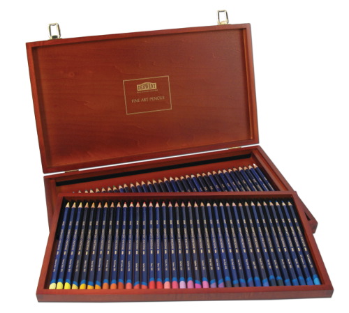 Laurence Mathews Derwent Inktense Wooden Box of 72 Inktense set of 72 colours in a beautiful wooden box 